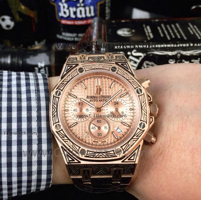Audemars Piguet Replica Royal Oak Chronograph Rose Gold